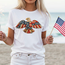Load image into Gallery viewer, American Flag Eagle Faux Embroidery Patchwork TRANSFER SDD APR 26

