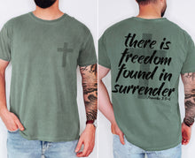 Load image into Gallery viewer, There Is Freedom Found In Surrender Proverbs 3:5-6 WITH Cross Pocket TRANSFER SDD APR 26

