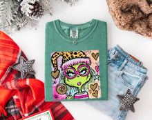 Load image into Gallery viewer, Green Girl Lashes Gold Glitter Sucker TRANSFER
