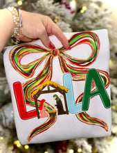 Load image into Gallery viewer, Christmas Alpha Manger Santa Bow Preppy Alpha Customized(Does not include numbers) DROPDOWN DTF TRANSFER
