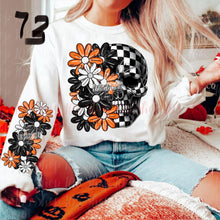 Load image into Gallery viewer, Floral Skulls And Letters Sports Team With Sleeve TRANSFER MMD
