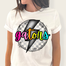 Load image into Gallery viewer, Checkered Bolt Rainbow Mascot DROPDOWN TRANSFER
