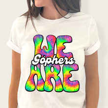 Load image into Gallery viewer, We Are Rainbow Tie Dye Mascot DROPDOWN TRANSFER
