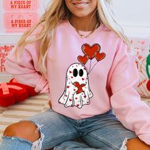 Load image into Gallery viewer, Heart Ghost With Heart Balloons TRANSFER SDD DEC 25
