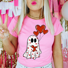 Load image into Gallery viewer, Heart Ghost With Heart Balloons TRANSFER SDD DEC 25

