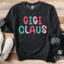 Load image into Gallery viewer, Title Claus Red Green Pink With White Lines DROPDOWN TRANSFER COR
