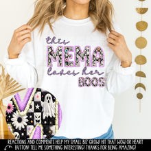 Load image into Gallery viewer, This Title Loves Her Boo Faux Embroidery DROPDOWN TRANSFER CAP
