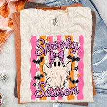 Load image into Gallery viewer, Purple Bow Ghost With Bats Orange &amp; Pink Wavy Lines TRANSFER UAC JULY 26
