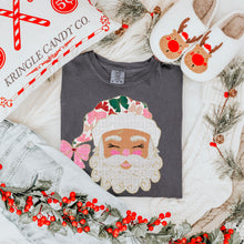 Load image into Gallery viewer, Glittered Up Santa Pink Bow DROPDOWN TRANSFER SDD OCT
