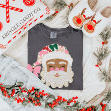 Load image into Gallery viewer, Glittered Up Santa Pink Bow DROPDOWN TRANSFER SDD OCT
