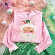 Load image into Gallery viewer, Glittered Up Santa Pink Bow DROPDOWN TRANSFER SDD OCT
