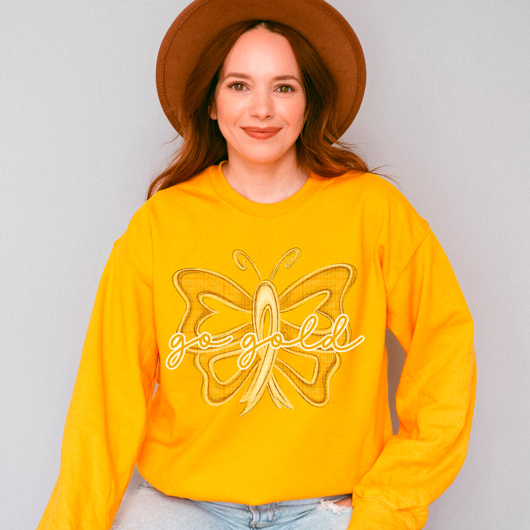 Go Gold White Outline TRANSFER SDD