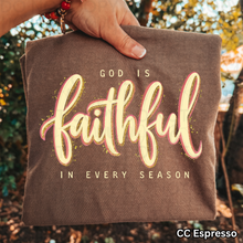 Load image into Gallery viewer, God Is Faithful In Every Season Faux Gold Glitter Paint Splatter TRANSFER UAC SEP 26
