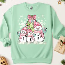 Load image into Gallery viewer, Grace Fell Like Snow Three Snowmen With Mugs TRANSFER SDD OCT
