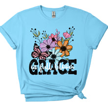 Load image into Gallery viewer, Grace In Full Bloom Butterfly Colorful Sketch Flowers TRANSFER SDD MAR 26
