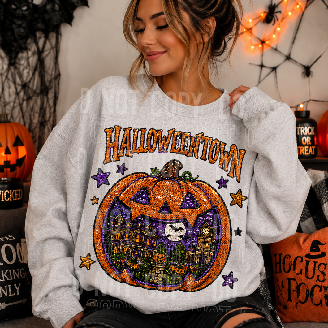 Ha_loweentown Faux Sequin Jumbo Pumpkin Mouth TRANSFER SBB 26 – Sassy ...