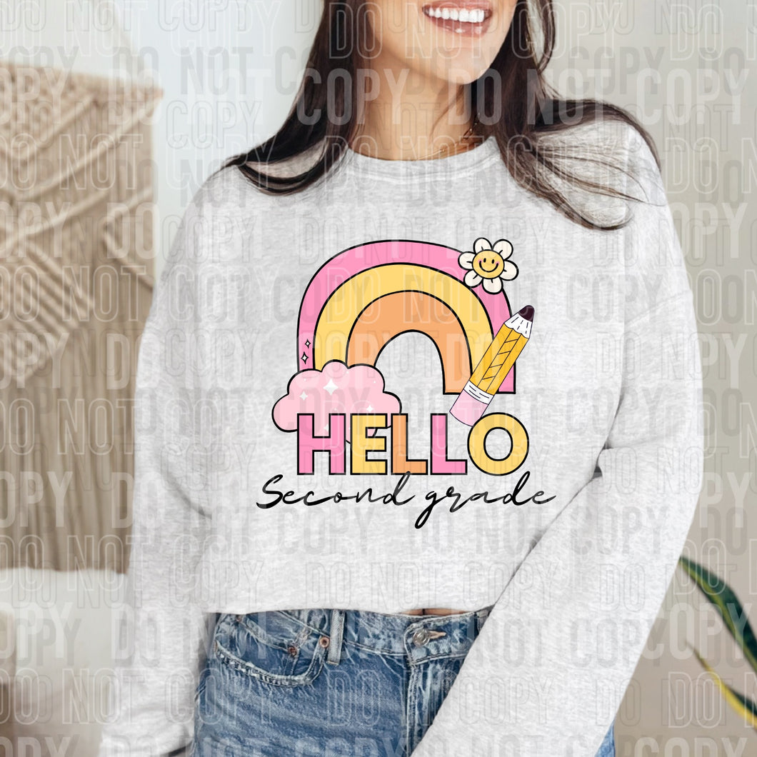 Hello Grades Pastel Rainbow Dropdown TRANSFER SBB