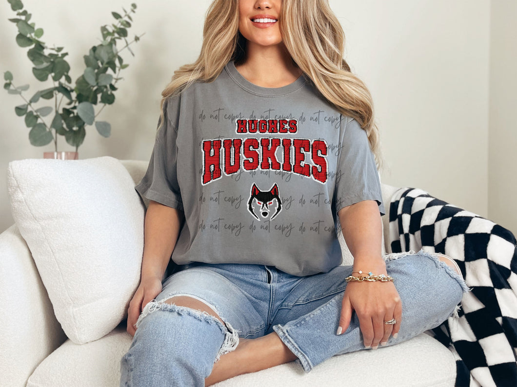 Hughes Hukies Faux Stitch Patch TRANSFER