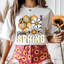 Load image into Gallery viewer, Hello Spring Daisies Honeycomb And Bumblebee TRANSFER SDD MAR 26
