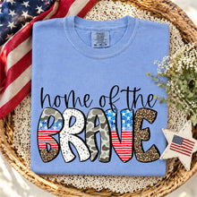 Load image into Gallery viewer, Home Of The Brave Camo Spotted Leopard Flag Alpha BW DROPDOWN TRANSFER SDD APR 26
