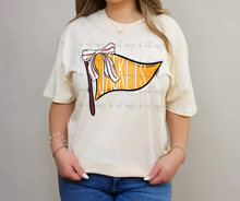 Load image into Gallery viewer, Baseball Pennant Bow Dropdown TRANSFER TGG FEB
