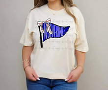 Load image into Gallery viewer, Baseball Pennant Bow Dropdown TRANSFER TGG FEB
