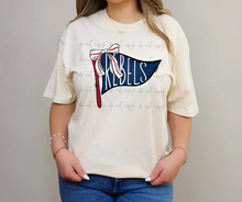 Load image into Gallery viewer, Baseball Pennant Bow Dropdown TRANSFER TGG FEB
