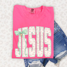 Load image into Gallery viewer, Jesus Bow Lace Alpha With Bow TRANSFER ET MAR 26
