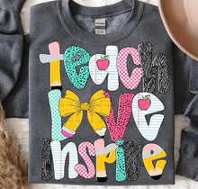 Load image into Gallery viewer, Teach Love Inspire Pencil Bow TRANSFER
