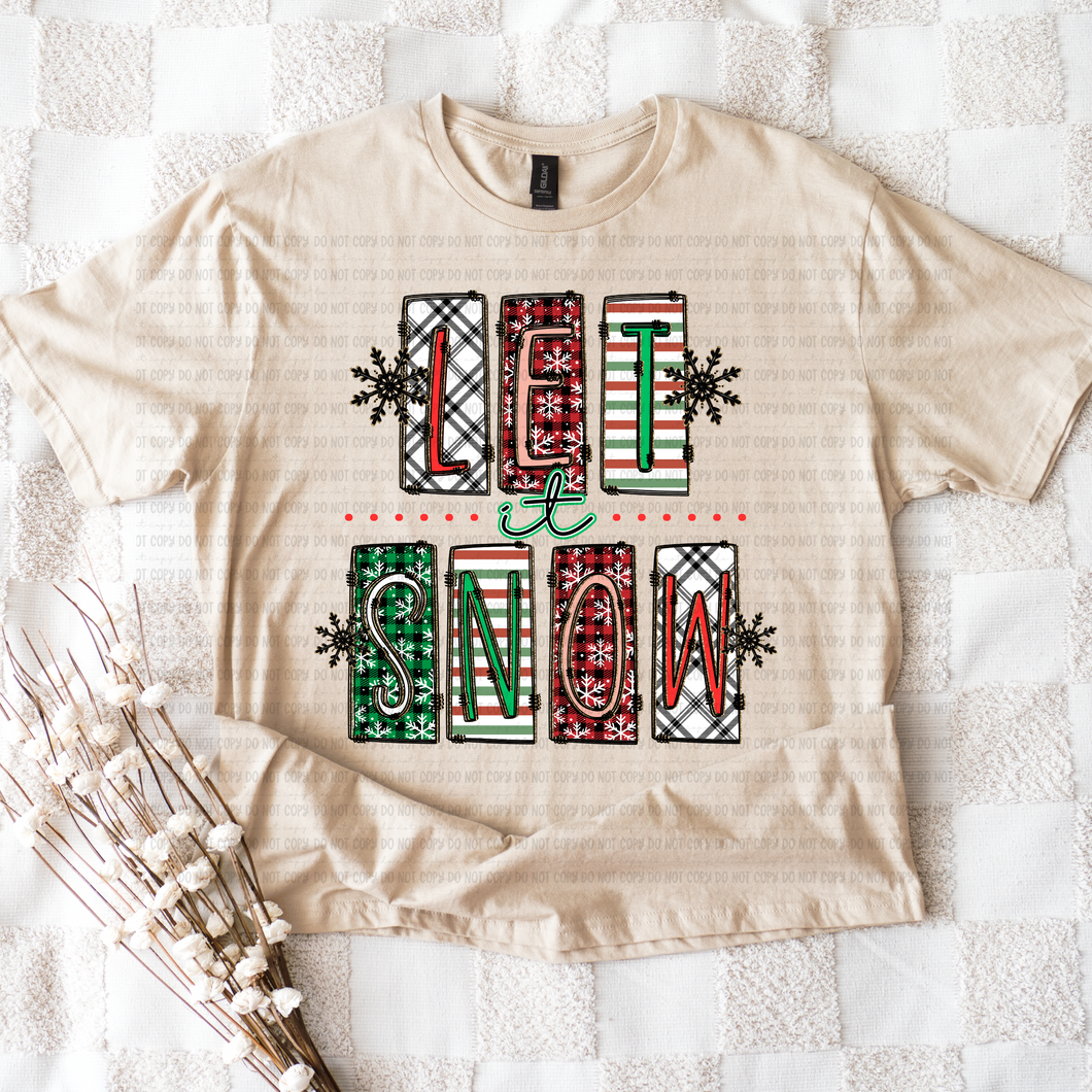 Let It Snow Block Letters TRANSFER CHRISTMAS COLLAB CST X REVYOU ...