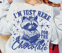 Load image into Gallery viewer, I’m Just Here For The Chocolate Raccoon DROP-DOWN TRANSFER
