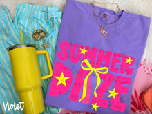 Load image into Gallery viewer, Summer Daze Pink Yellow Stars TRANSFER ET MAY 26

