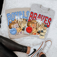 Load image into Gallery viewer, Vintage Baseball Collage Star Eyes Dropdown TRANSFER SAV FEB 25
