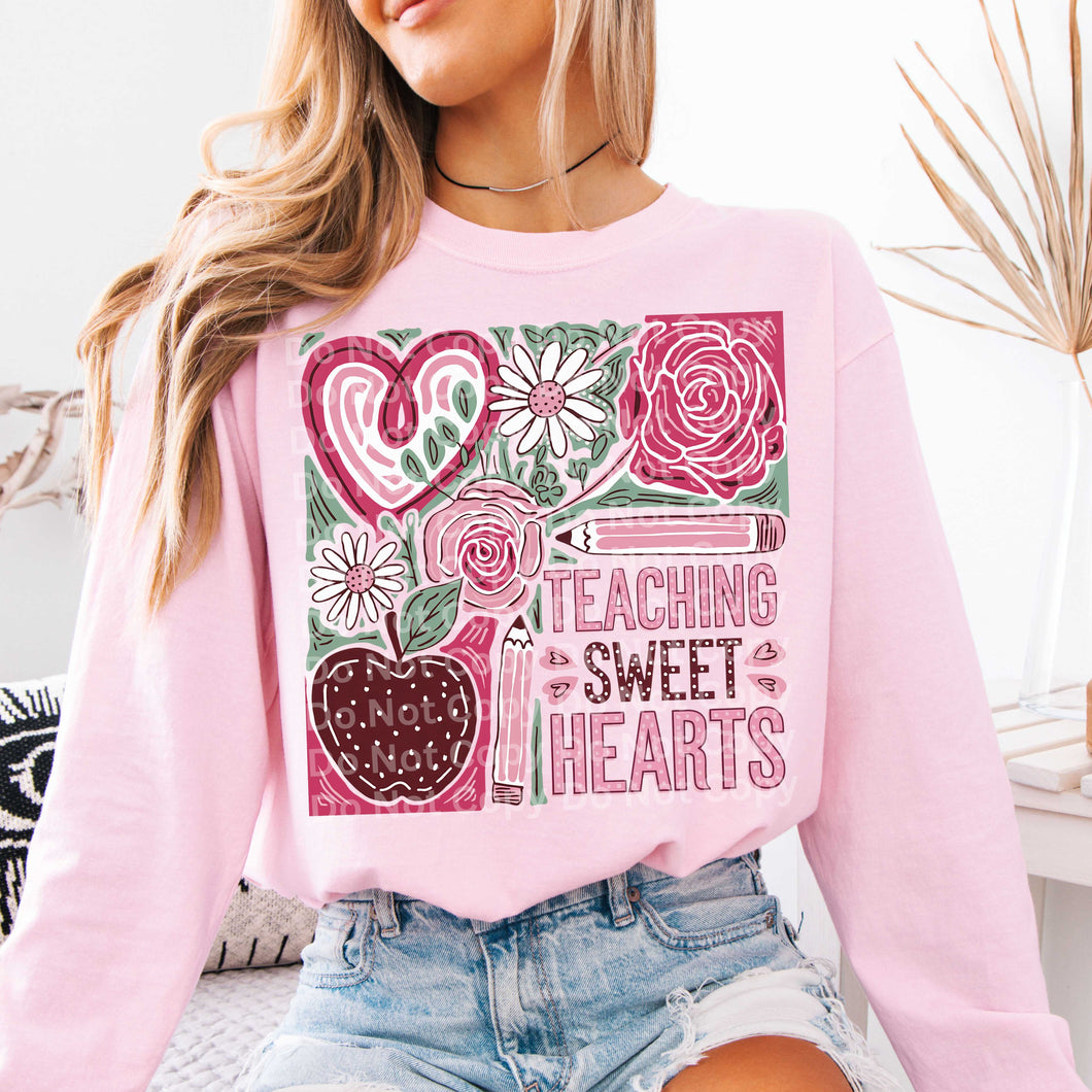 Teaching Sweethearts Floral Collage TRANSFER ISP DEC 25