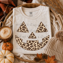 Load image into Gallery viewer, Leopard Jack O Lantern Faux Stitch TRANSFER CARTER AUG 26
