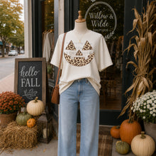 Load image into Gallery viewer, Leopard Jack O Lantern Faux Stitch TRANSFER CARTER AUG 26
