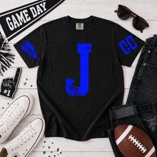 Load image into Gallery viewer, Distressed Varsity Stretch Monogram Mascot With Double Arm CUSTOMIZABLE DROPDOWN DTF TRANSFER PARJO
