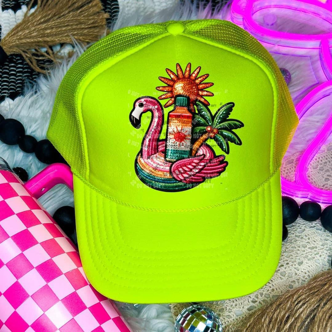 Summer Vibes Faux Hat Patch 3-4” DTF TRANSFER