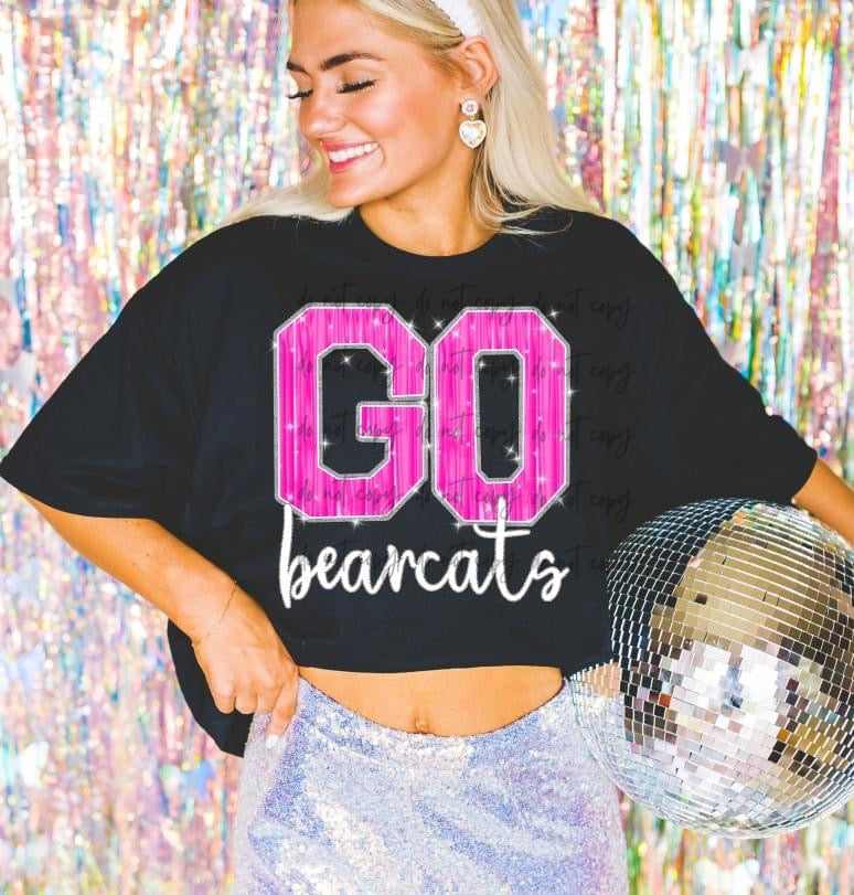 Pink Sparkle Go Bearcats TRANSFER