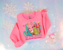 Load image into Gallery viewer, Joy To The World Pink And Blue TRANSFER SCG OCT 25
