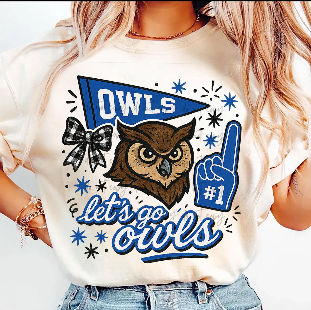 Let’s Go Owls Collage TRANSFER