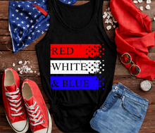 Load image into Gallery viewer, RWB Red White &amp; Blue Stripes TRANSFER Revel APR 26
