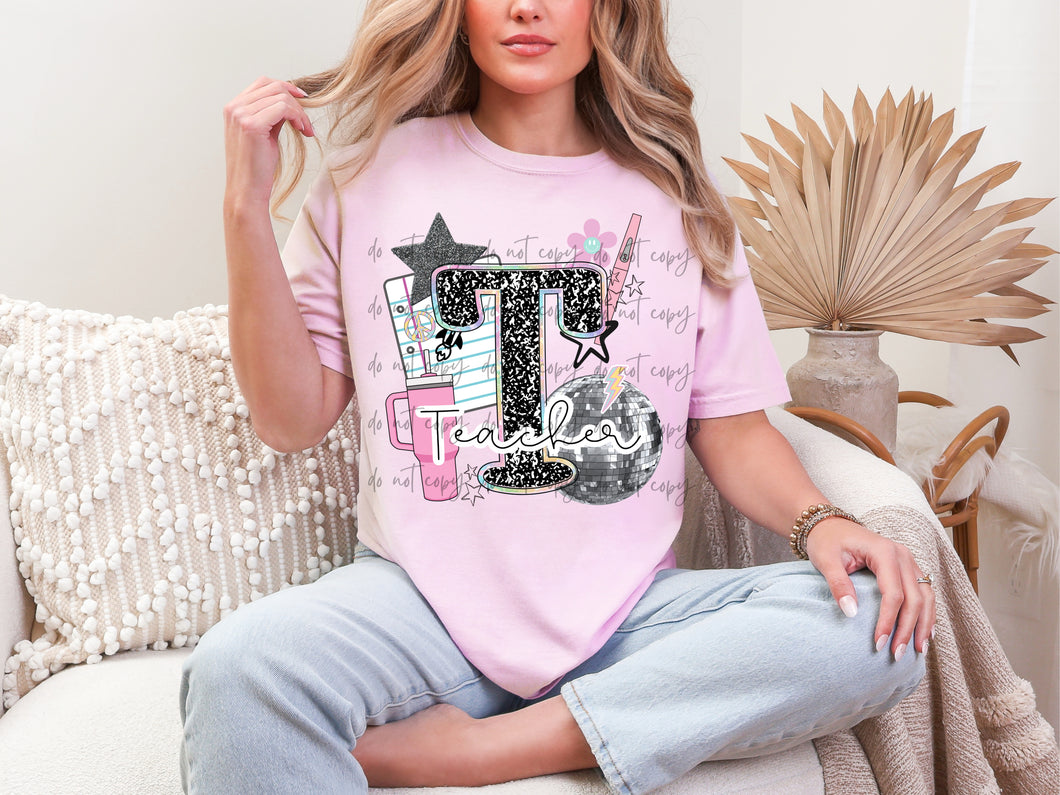 T Teacher  Composition Collage TRANSFER PHAT