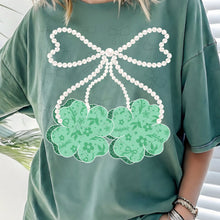 Load image into Gallery viewer, Clover Cherries Pearl Bow DROPDOWN TRANSFER MZM FEB 26
