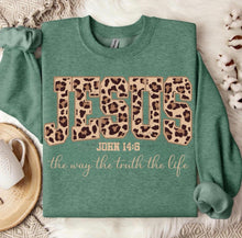 Load image into Gallery viewer, Leopard Jesus The Way Lace TRANSFER ET
