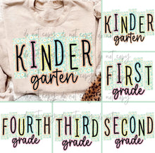 Load image into Gallery viewer, Mint Daisy Block School Grades DROPDOWN TRANSFER
