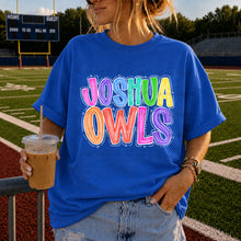 Load image into Gallery viewer, Joshua Owls Bright Scribble Outline TRANSFER ET AUG 26
