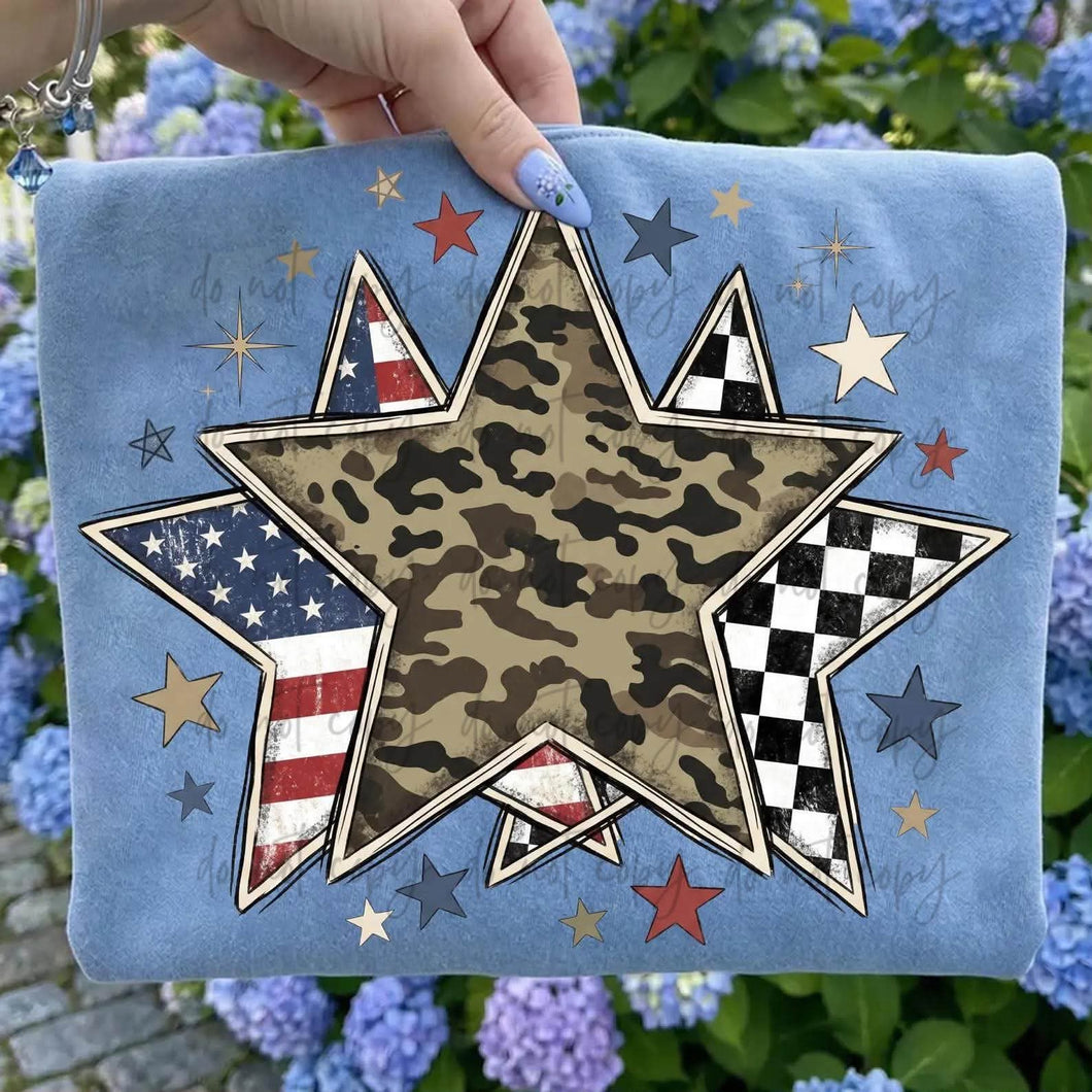 Camo RWB Checker Stars TRANSFER ET MAY 26 – Sassy Sublimation & Screen ...