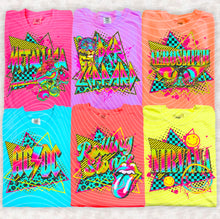 Load image into Gallery viewer, Neon Retro Bands DROPDOWN TRANSFER AGCM JUNE
