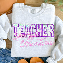 Load image into Gallery viewer, Special Education Teacher Polka Dot Faux Embroidery TRANSFER

